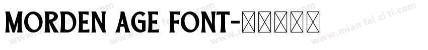 morden age font字体转换